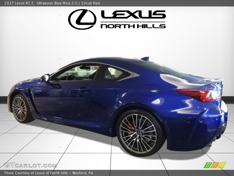 Ultrasonic Blue Mica 2.0 / Circuit Red 2017 Lexus RC F