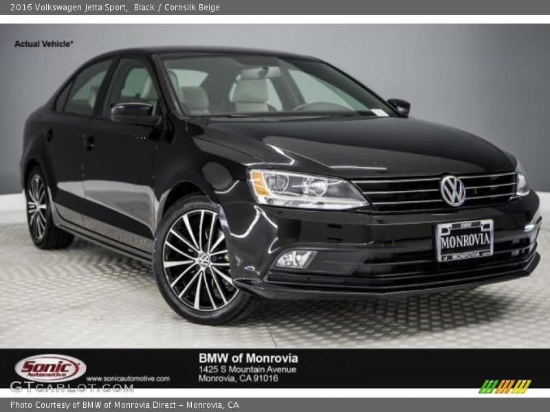 Black / Cornsilk Beige 2016 Volkswagen Jetta Sport