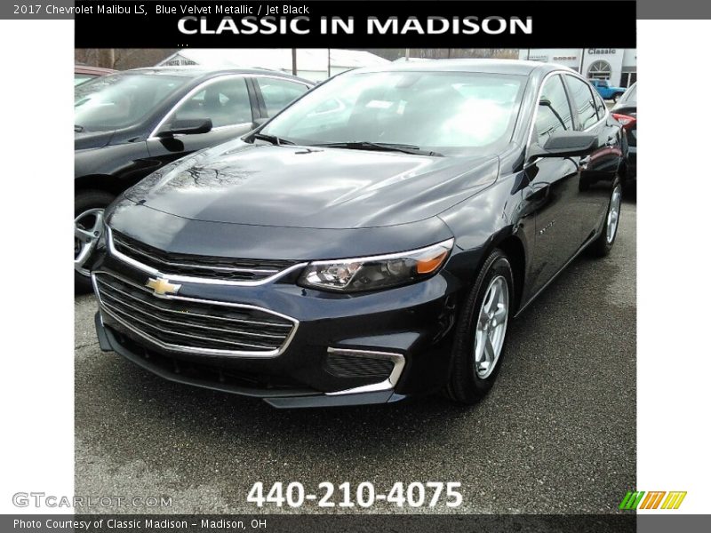 Blue Velvet Metallic / Jet Black 2017 Chevrolet Malibu LS