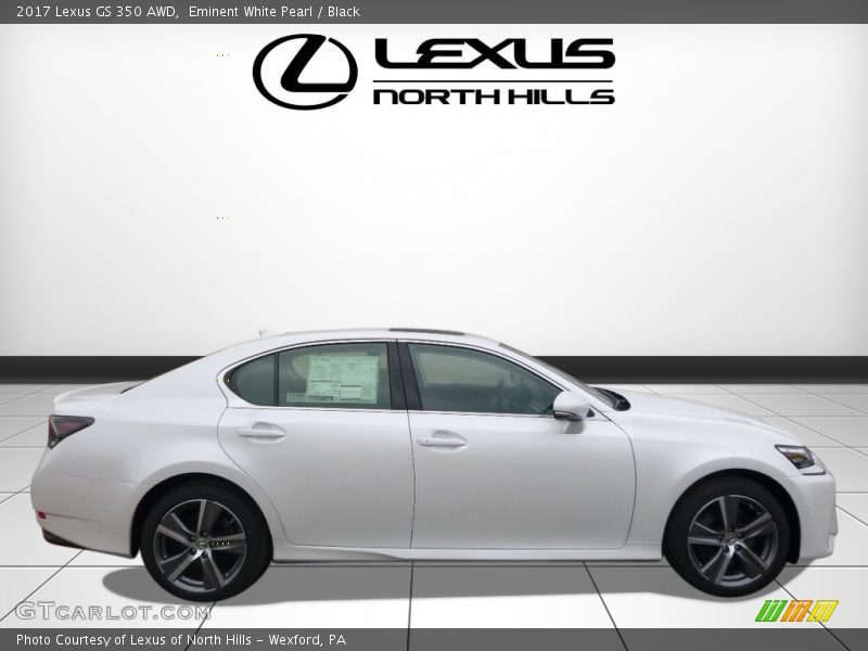 Eminent White Pearl / Black 2017 Lexus GS 350 AWD