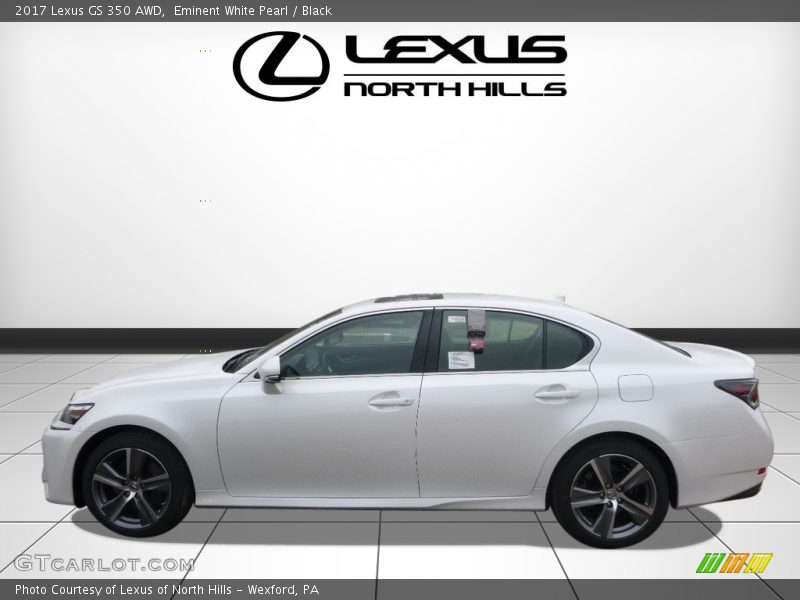 Eminent White Pearl / Black 2017 Lexus GS 350 AWD