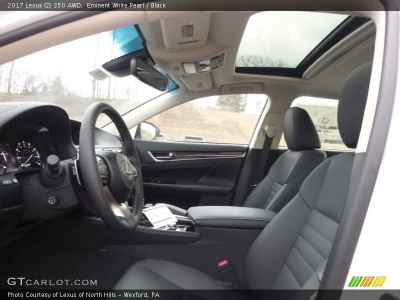 Eminent White Pearl / Black 2017 Lexus GS 350 AWD