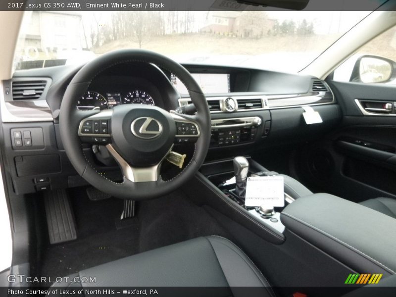 Eminent White Pearl / Black 2017 Lexus GS 350 AWD
