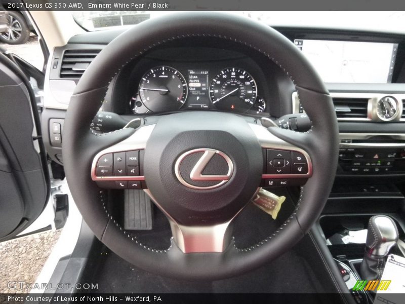 Eminent White Pearl / Black 2017 Lexus GS 350 AWD