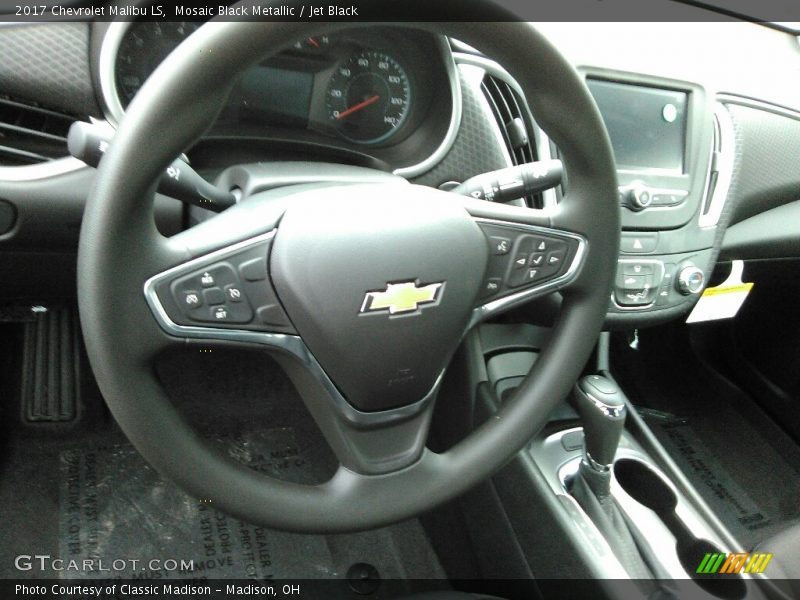 Mosaic Black Metallic / Jet Black 2017 Chevrolet Malibu LS