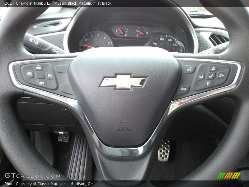 Mosaic Black Metallic / Jet Black 2017 Chevrolet Malibu LS