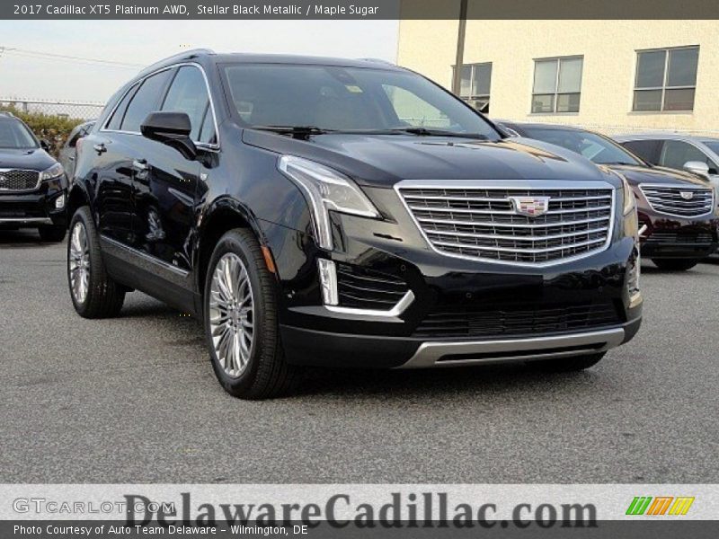 Stellar Black Metallic / Maple Sugar 2017 Cadillac XT5 Platinum AWD