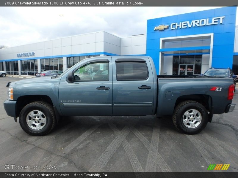Blue Granite Metallic / Ebony 2009 Chevrolet Silverado 1500 LT Crew Cab 4x4