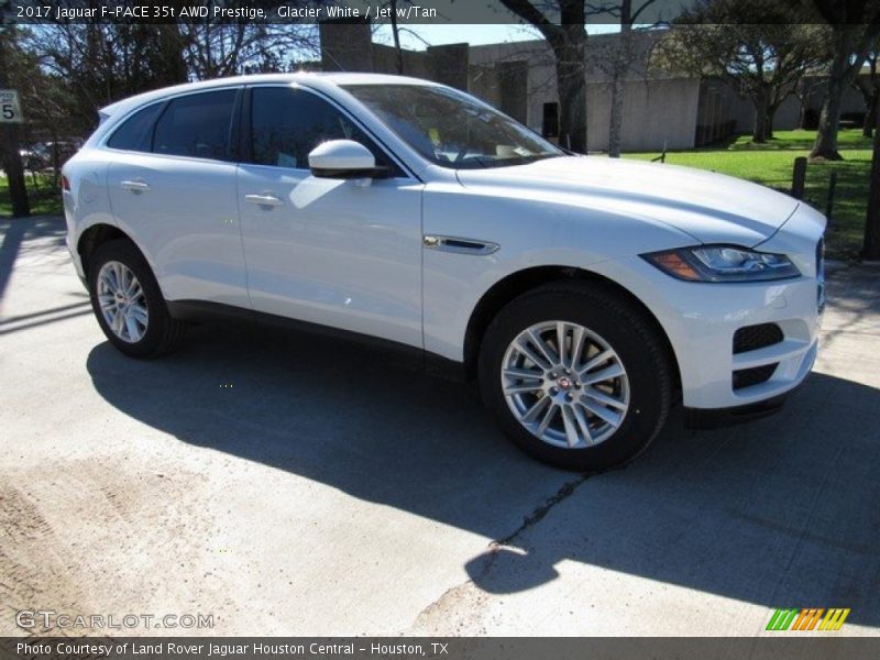 Glacier White / Jet w/Tan 2017 Jaguar F-PACE 35t AWD Prestige