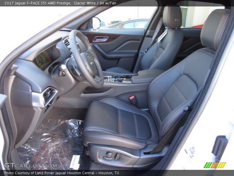 Glacier White / Jet w/Tan 2017 Jaguar F-PACE 35t AWD Prestige