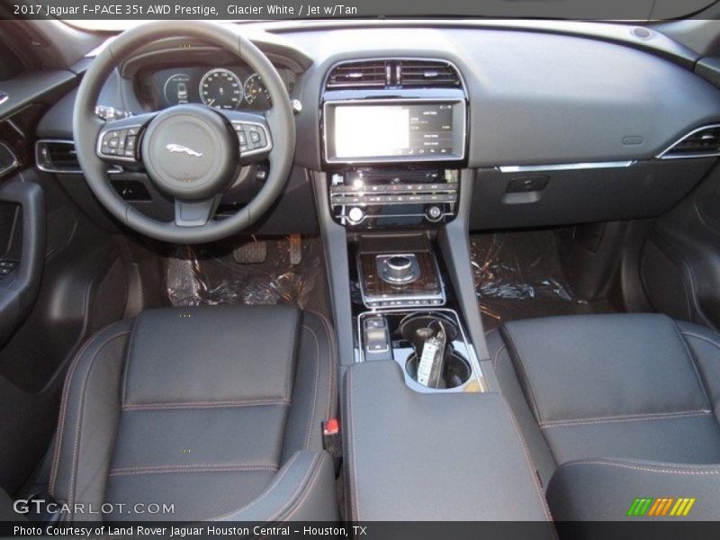Glacier White / Jet w/Tan 2017 Jaguar F-PACE 35t AWD Prestige