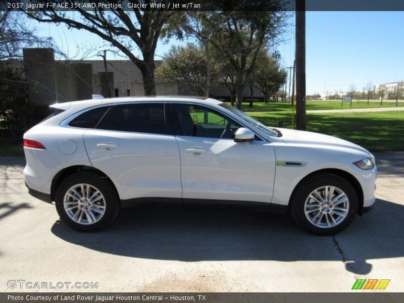 Glacier White / Jet w/Tan 2017 Jaguar F-PACE 35t AWD Prestige