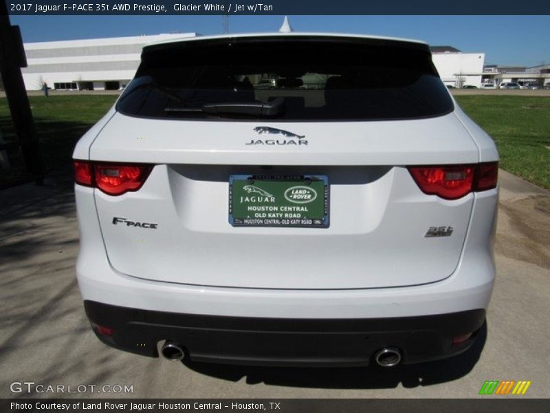 Glacier White / Jet w/Tan 2017 Jaguar F-PACE 35t AWD Prestige