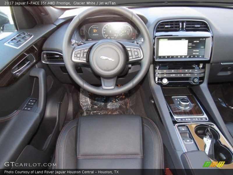 Glacier White / Jet w/Tan 2017 Jaguar F-PACE 35t AWD Prestige