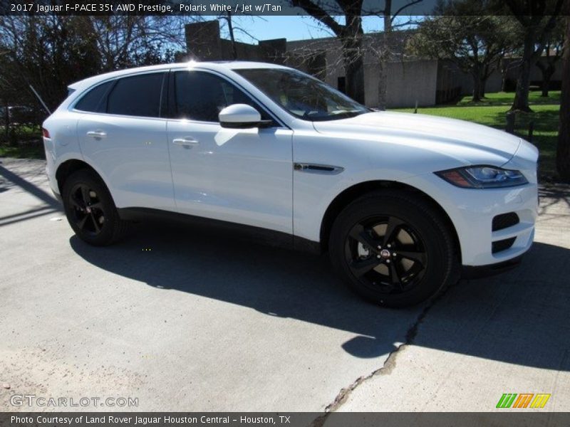 Polaris White / Jet w/Tan 2017 Jaguar F-PACE 35t AWD Prestige