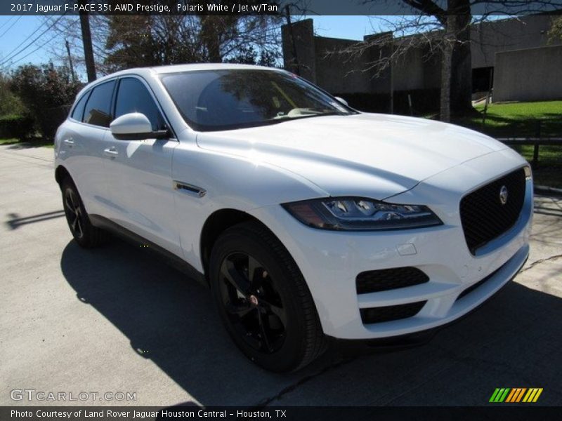Polaris White / Jet w/Tan 2017 Jaguar F-PACE 35t AWD Prestige