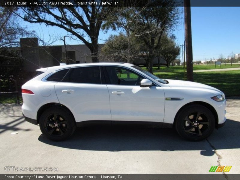 Polaris White / Jet w/Tan 2017 Jaguar F-PACE 35t AWD Prestige