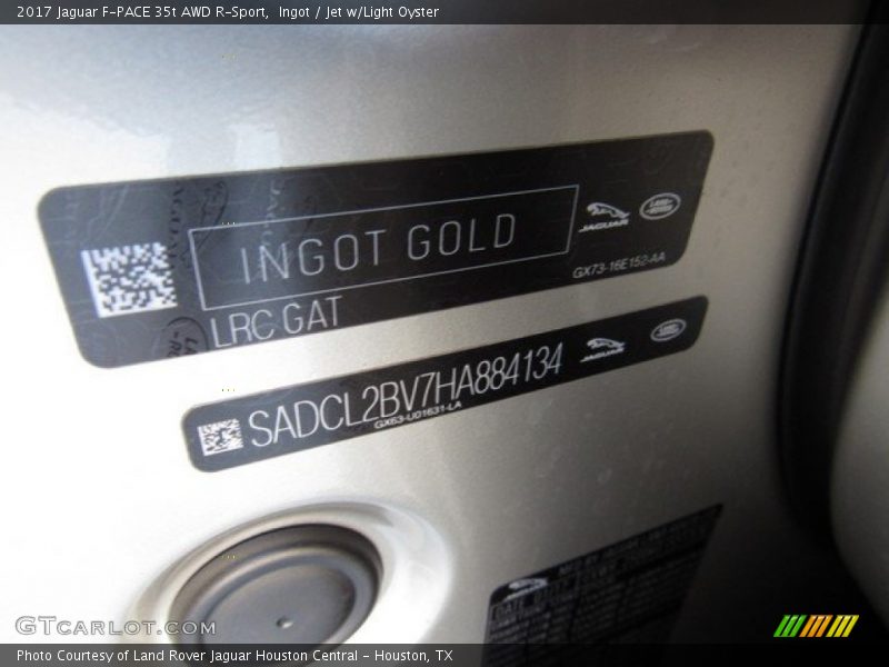 2017 F-PACE 35t AWD R-Sport Ingot Color Code GAT
