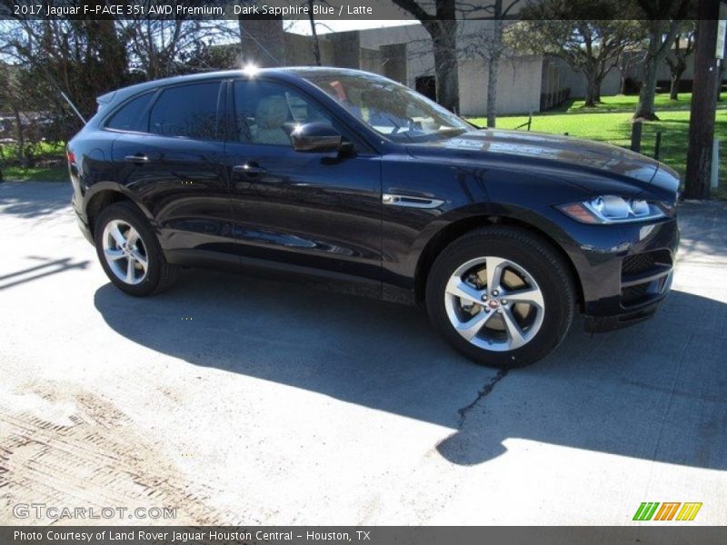 Dark Sapphire Blue / Latte 2017 Jaguar F-PACE 35t AWD Premium