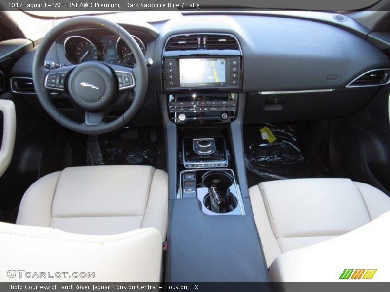 Dark Sapphire Blue / Latte 2017 Jaguar F-PACE 35t AWD Premium