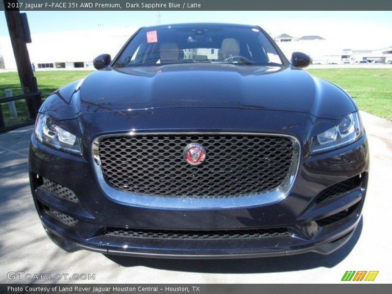 Dark Sapphire Blue / Latte 2017 Jaguar F-PACE 35t AWD Premium