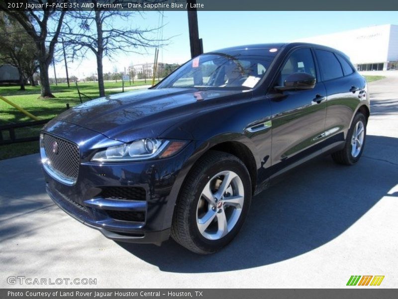 Dark Sapphire Blue / Latte 2017 Jaguar F-PACE 35t AWD Premium