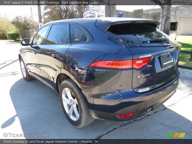 Dark Sapphire Blue / Latte 2017 Jaguar F-PACE 35t AWD Premium