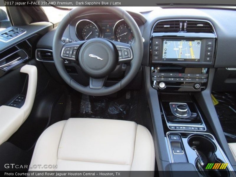 Dark Sapphire Blue / Latte 2017 Jaguar F-PACE 35t AWD Premium