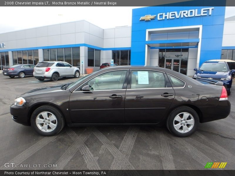 Mocha Bronze Metallic / Neutral Beige 2008 Chevrolet Impala LT