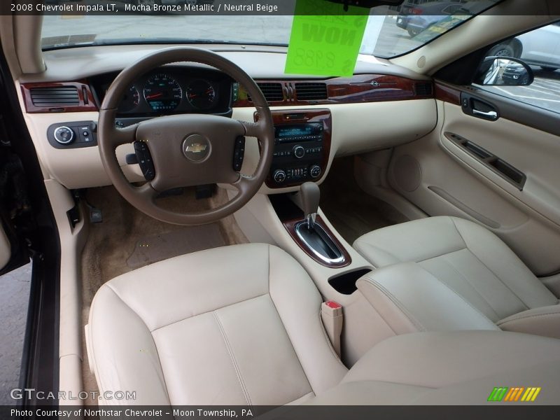 Mocha Bronze Metallic / Neutral Beige 2008 Chevrolet Impala LT