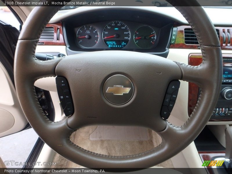 Mocha Bronze Metallic / Neutral Beige 2008 Chevrolet Impala LT