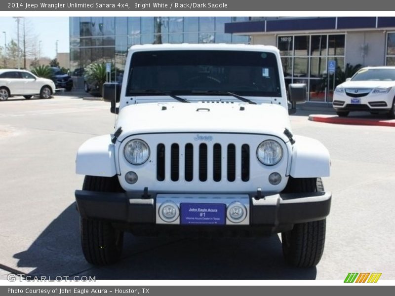 Bright White / Black/Dark Saddle 2014 Jeep Wrangler Unlimited Sahara 4x4