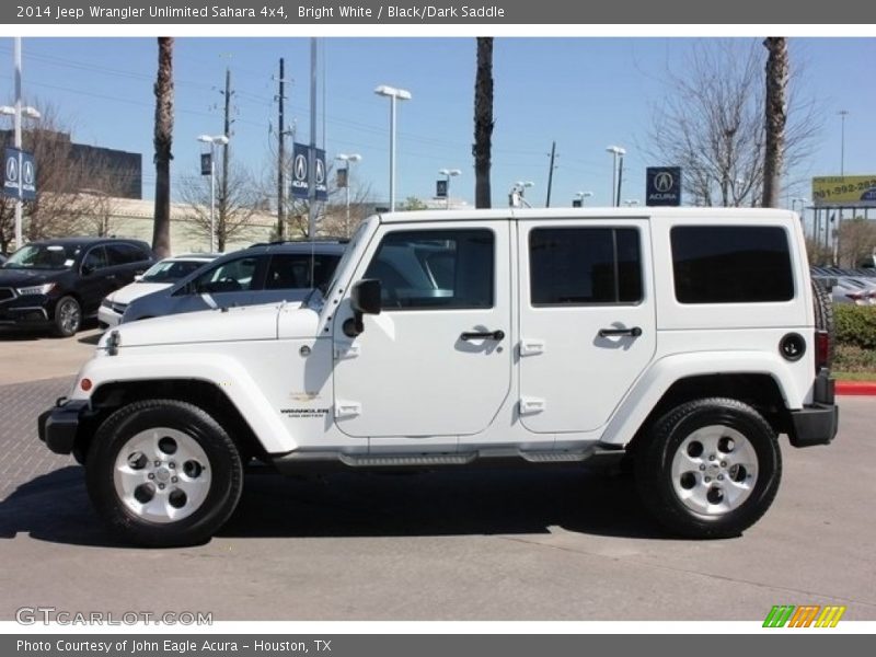 Bright White / Black/Dark Saddle 2014 Jeep Wrangler Unlimited Sahara 4x4