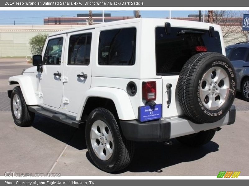 Bright White / Black/Dark Saddle 2014 Jeep Wrangler Unlimited Sahara 4x4