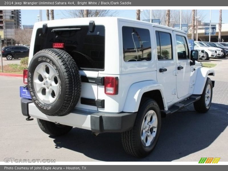 Bright White / Black/Dark Saddle 2014 Jeep Wrangler Unlimited Sahara 4x4