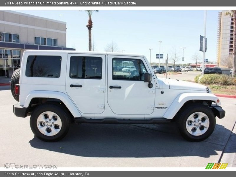 Bright White / Black/Dark Saddle 2014 Jeep Wrangler Unlimited Sahara 4x4