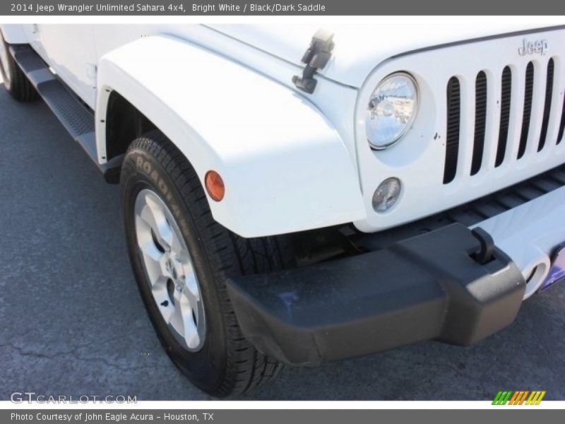 Bright White / Black/Dark Saddle 2014 Jeep Wrangler Unlimited Sahara 4x4