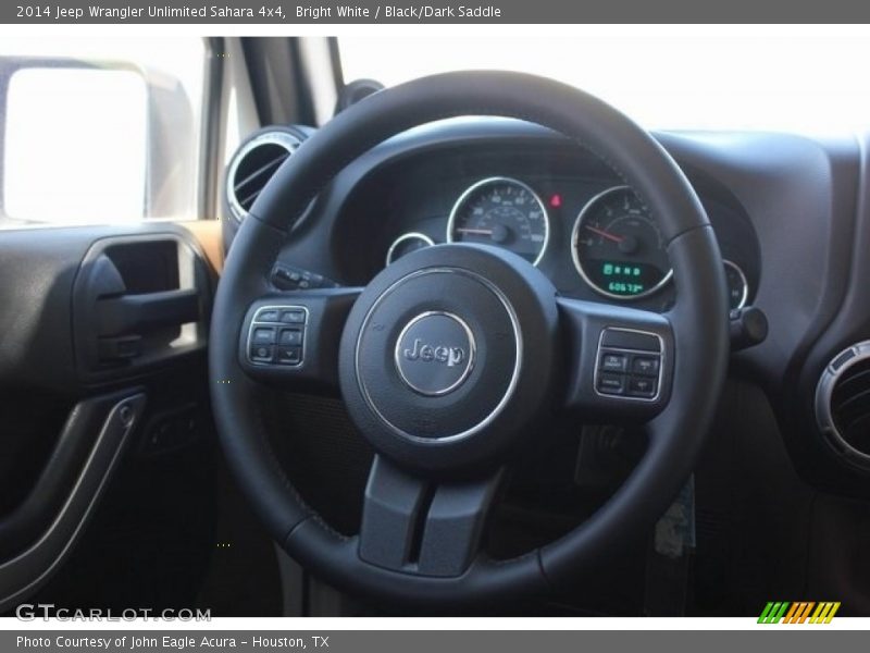 Bright White / Black/Dark Saddle 2014 Jeep Wrangler Unlimited Sahara 4x4