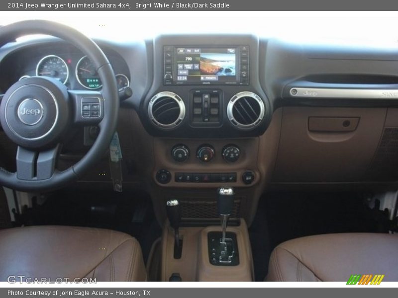 Bright White / Black/Dark Saddle 2014 Jeep Wrangler Unlimited Sahara 4x4