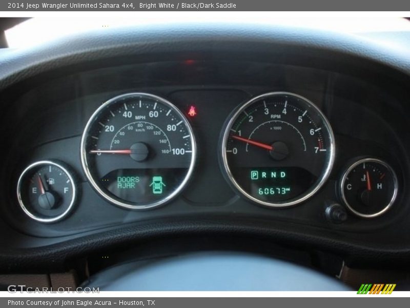 Bright White / Black/Dark Saddle 2014 Jeep Wrangler Unlimited Sahara 4x4