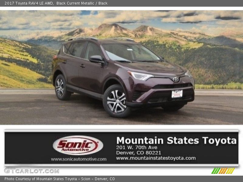 Black Current Metallic / Black 2017 Toyota RAV4 LE AWD