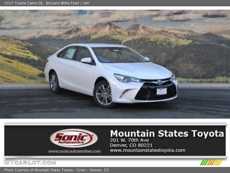Blizzard White Pearl / Ash 2017 Toyota Camry SE