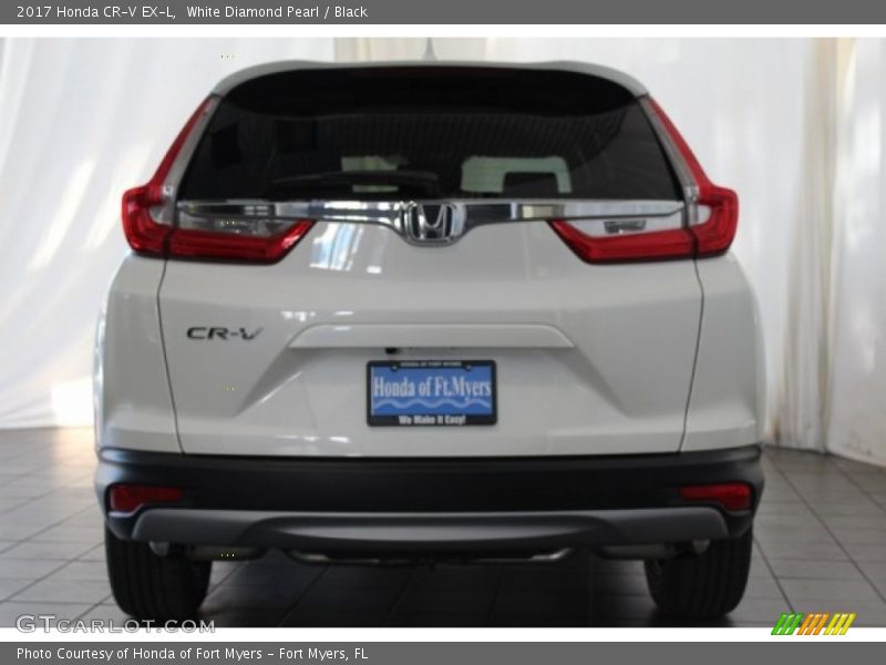 White Diamond Pearl / Black 2017 Honda CR-V EX-L