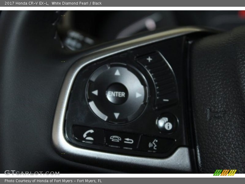 White Diamond Pearl / Black 2017 Honda CR-V EX-L
