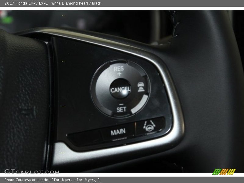 White Diamond Pearl / Black 2017 Honda CR-V EX-L