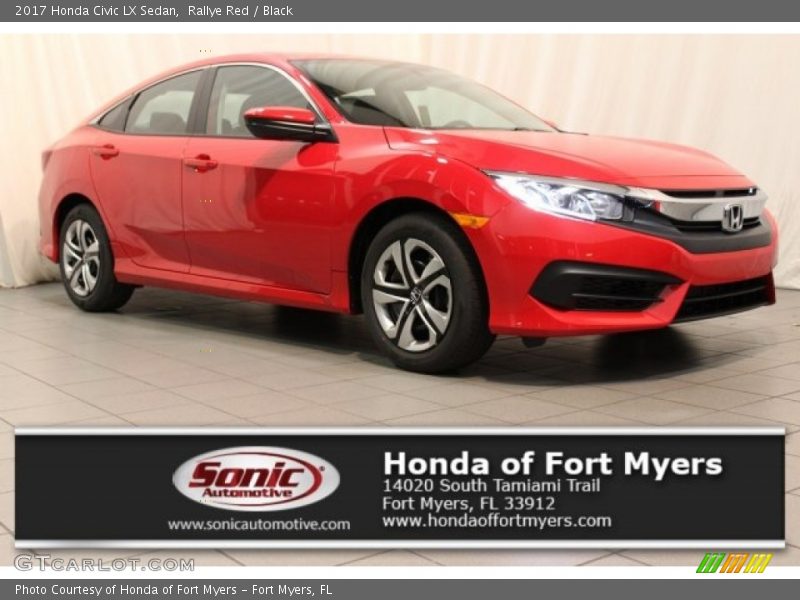 Rallye Red / Black 2017 Honda Civic LX Sedan