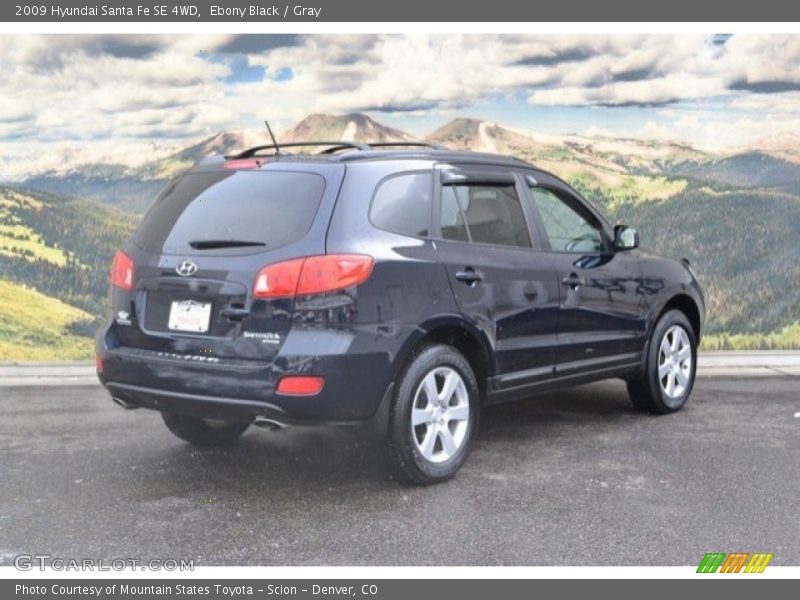 Ebony Black / Gray 2009 Hyundai Santa Fe SE 4WD