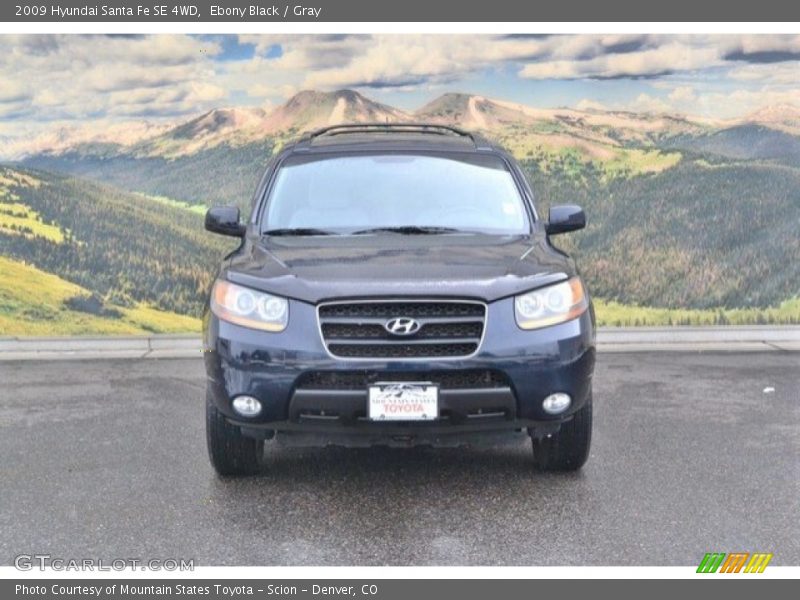 Ebony Black / Gray 2009 Hyundai Santa Fe SE 4WD