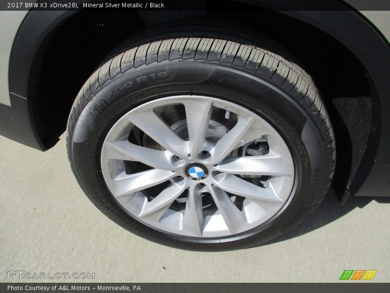 Mineral Silver Metallic / Black 2017 BMW X3 xDrive28i