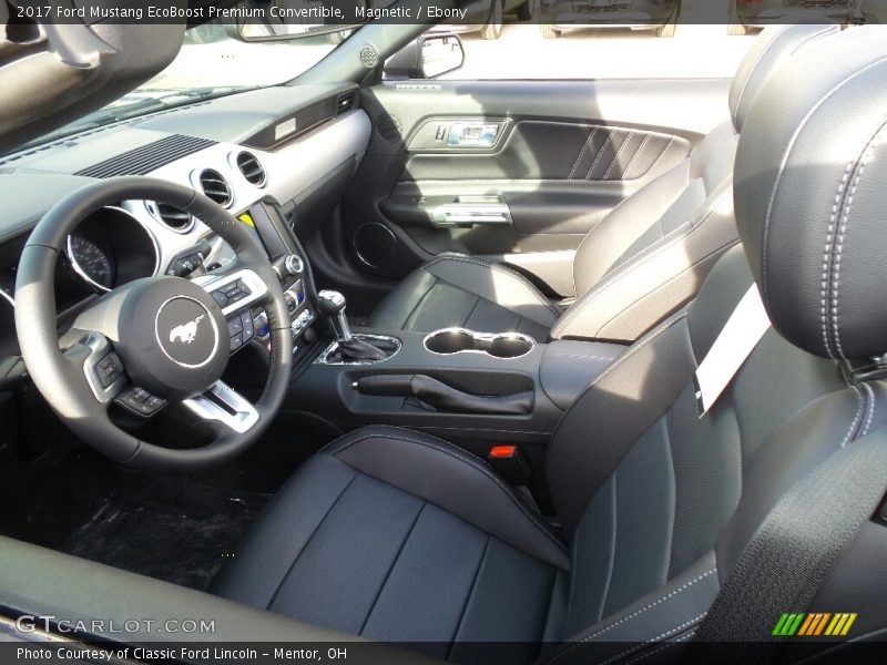 Front Seat of 2017 Mustang EcoBoost Premium Convertible